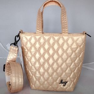 NWT Lug Tip Toe Crossbody Bag METALLIC ROSE GOLD